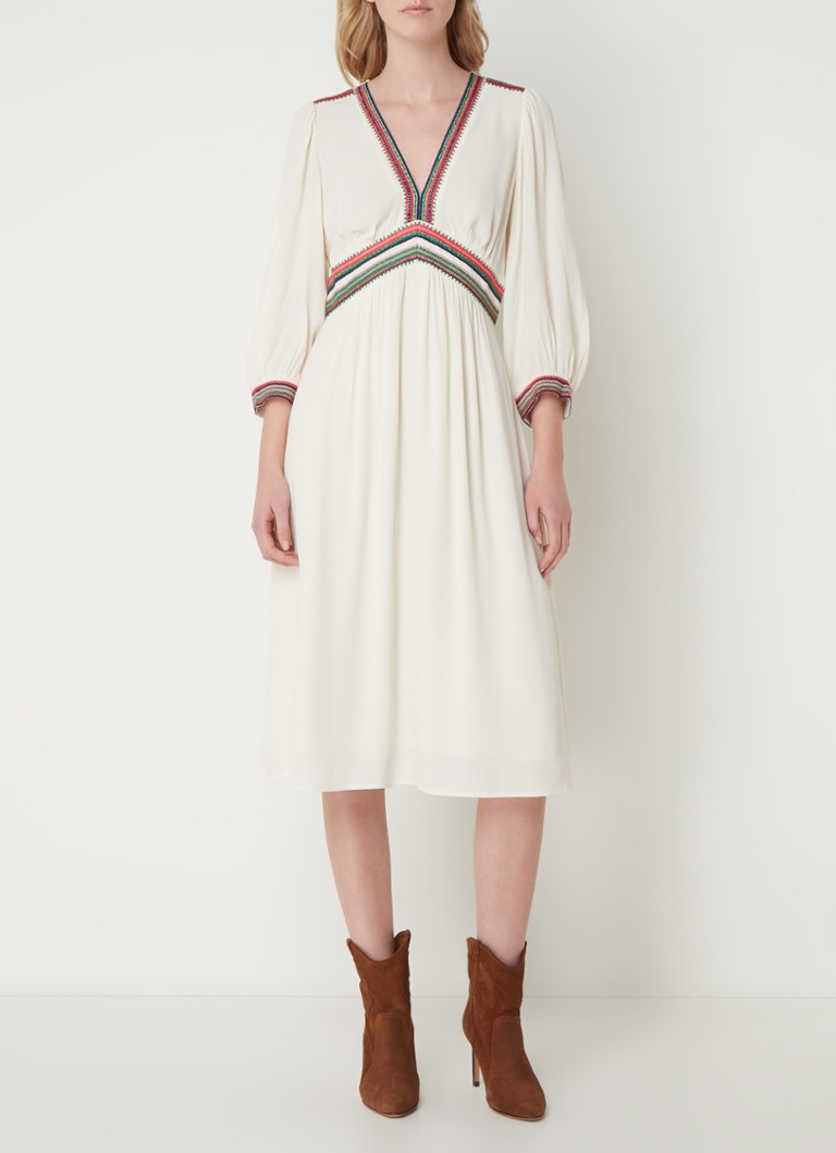 Vestido túnica midi Tanina de ba&sh con bordados.