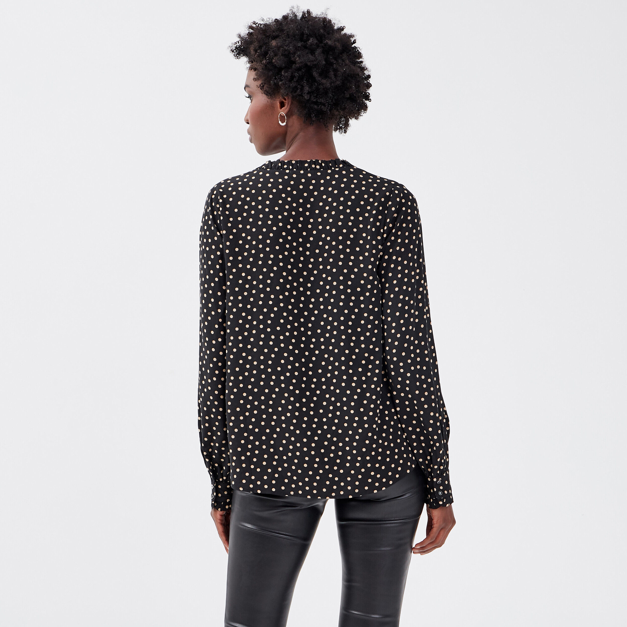 Blouse manches longues noir femme | Cache Cache