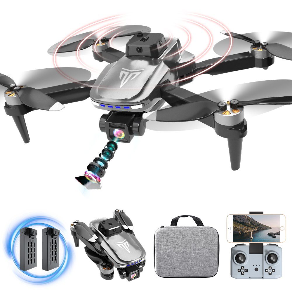 TizzyToy Bürstenloser Motor Drohne,App-Steuerung,Kinder, Geschenke, Spielzeug Spielzeug-Drohne (4K-Kamera, Luftdruck-Höheneinstellung, LED-Beleuchtung, Ersatzzubehör können bei otto erworben werden, Hochleistungsmotor, Lüfterblatt, Drohne für Erwachs