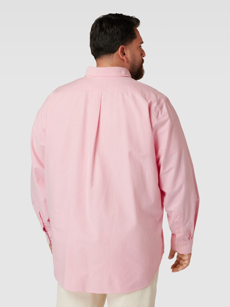 PLUS SIZE Freizeithemd mit Label-Stitching in marineblau