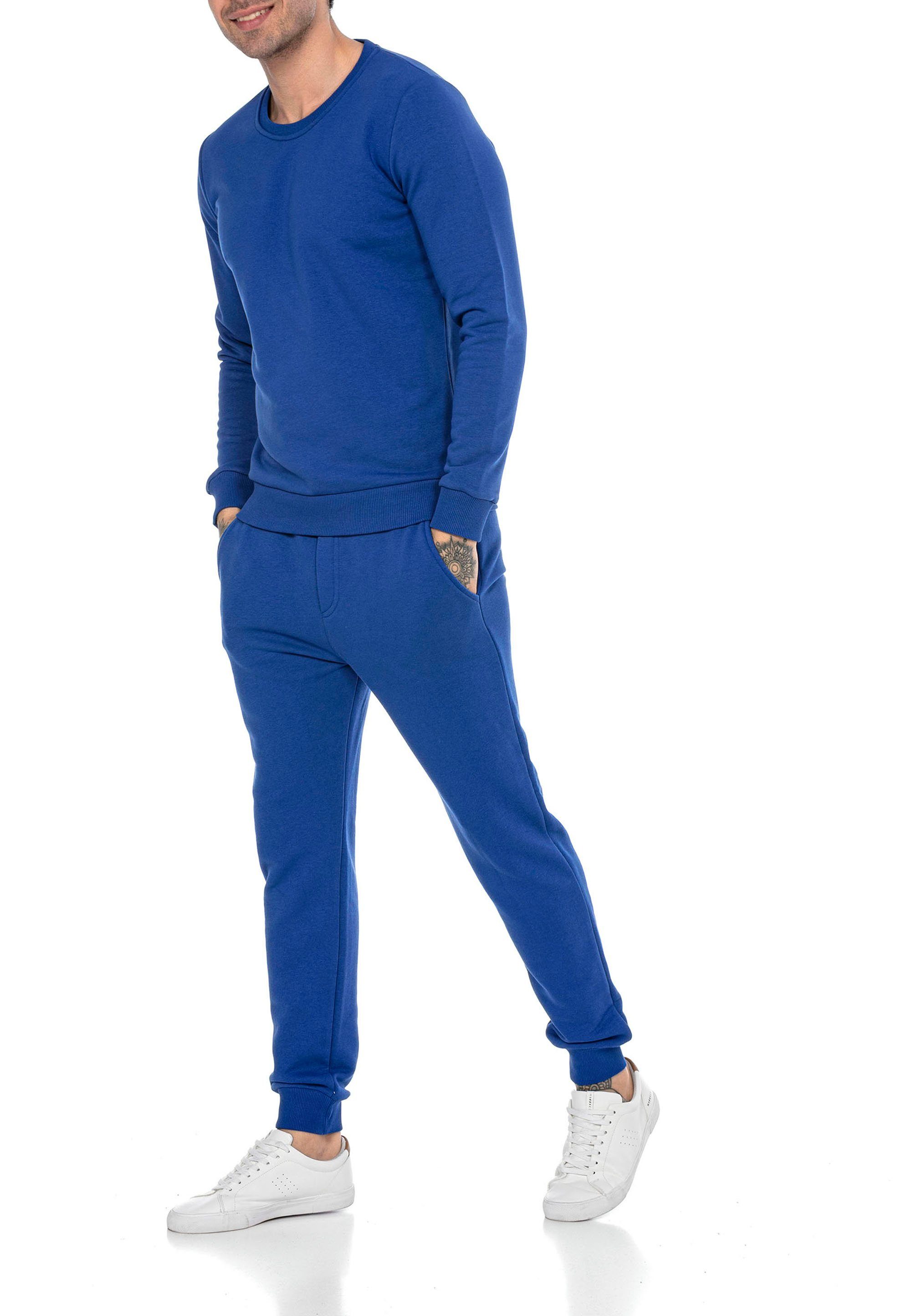 RedBridge Jogginganzug Red Bridge Herren Jogginganzug Set Sweatshirt Hose Premium Basic (Spar-Set, 2-tlg), Premium Qualität, gemütlich, vielseitig