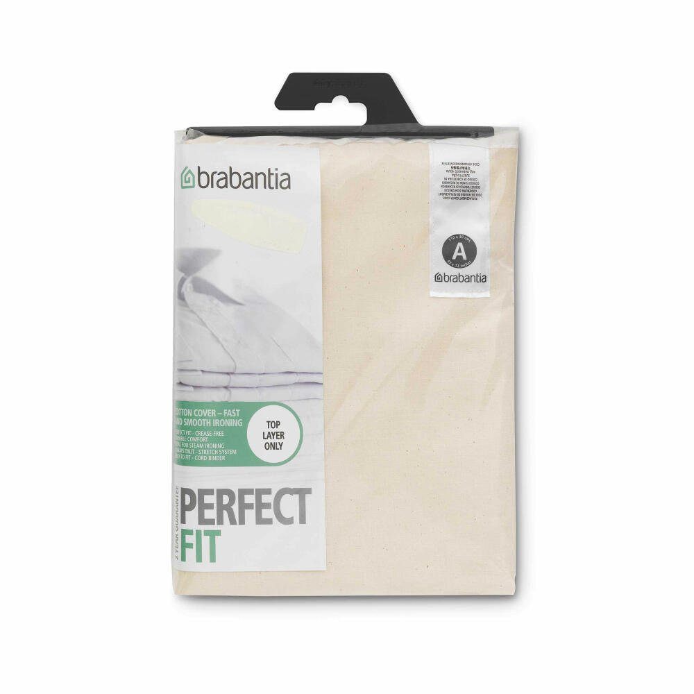 Brabantia Bügelbrettbezug Baumwollbezug mit 2 mm Schaumstoff, 110 x 30 cm