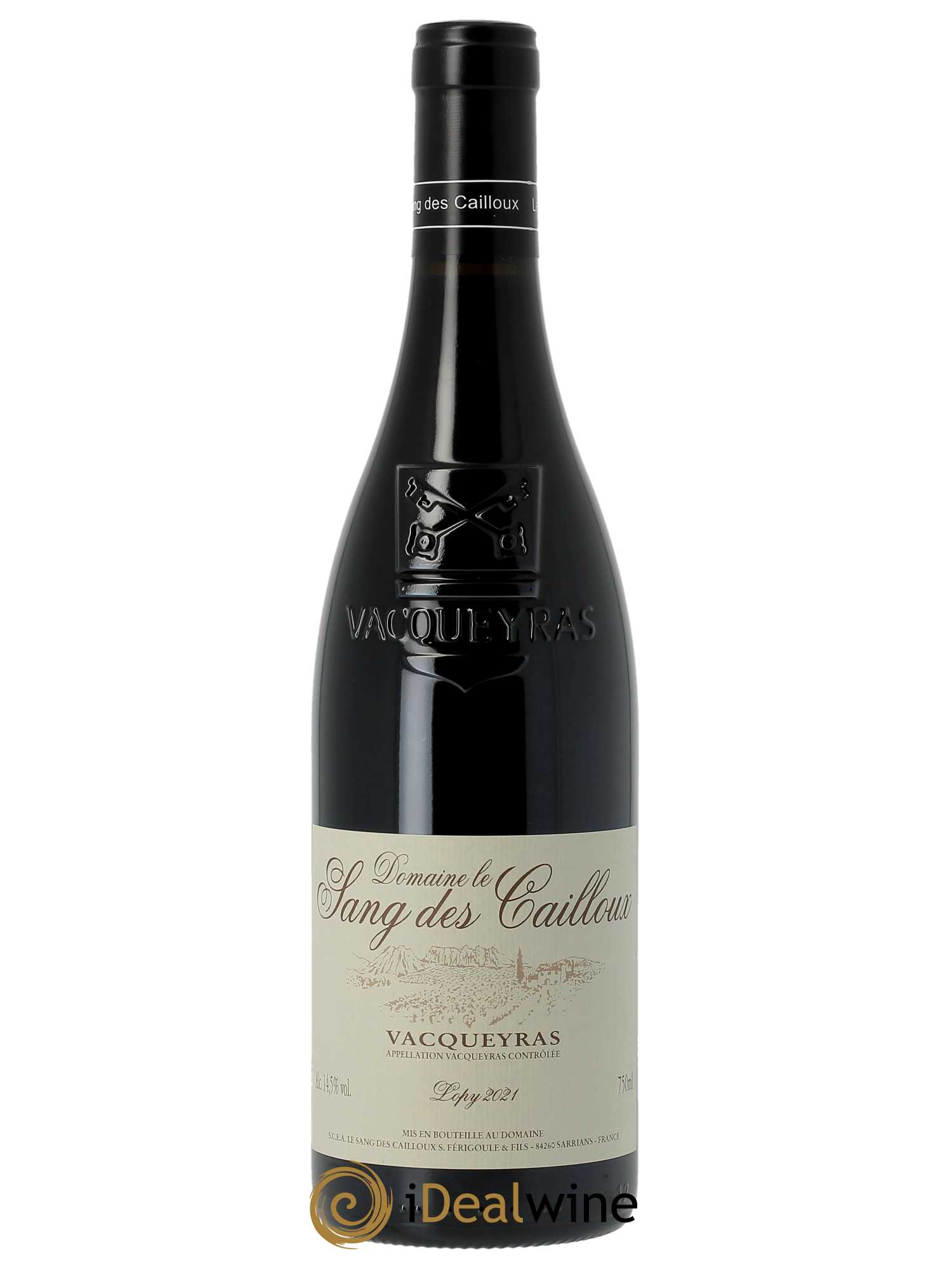 Vacqueyras Cuvée de Lopy Le Sang des Cailloux  2021 - Lot de 1 Bouteille
