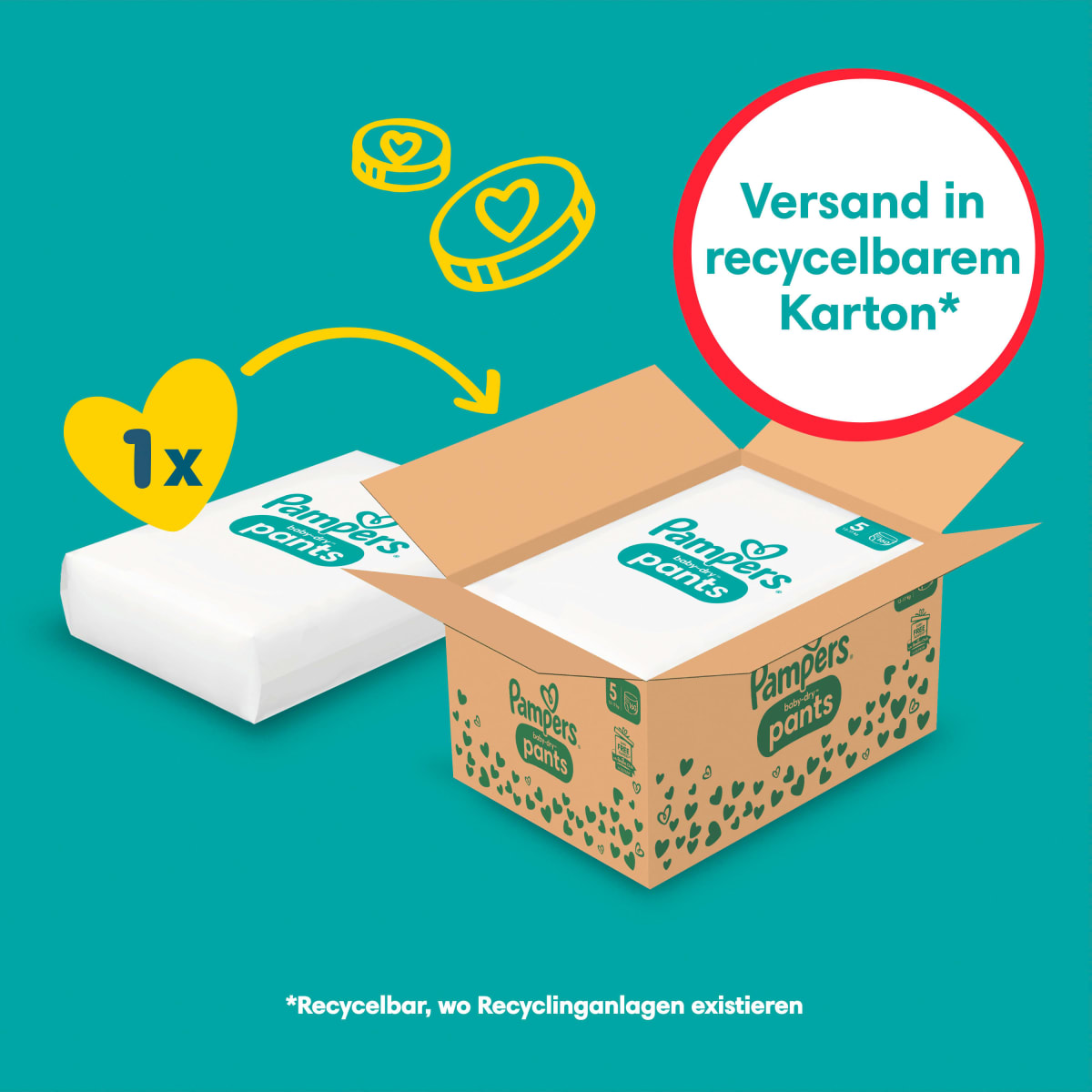 Baby Pants Baby Dry Gr.5 Junior (12-17 kg), Monatsbox, 160 St