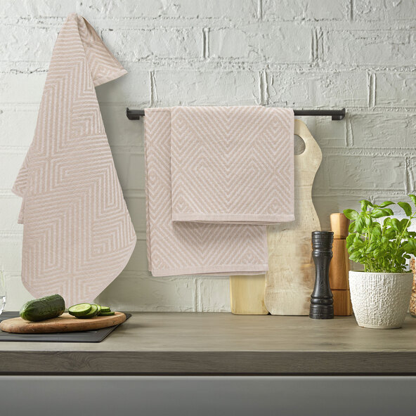 Geschirrtücher, beige, 3er Set
