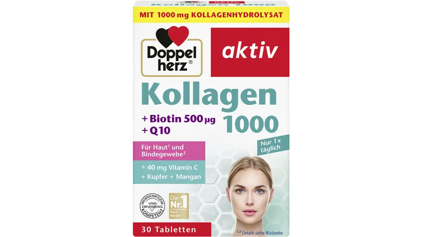 Doppelherz Kollagen 1000 + Biotin + Q10