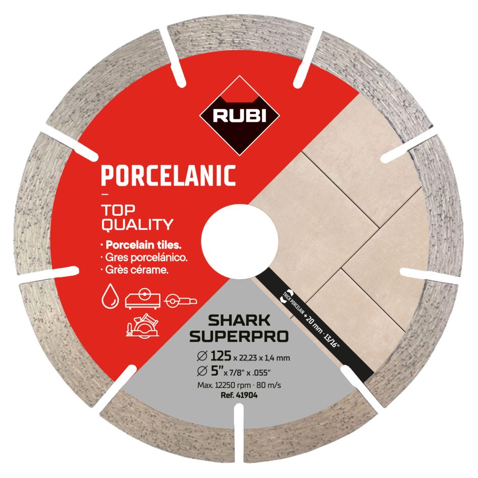 Lame de scie diamantée Rubi 41904 SHARK 125 SUPERPRO 125 mm