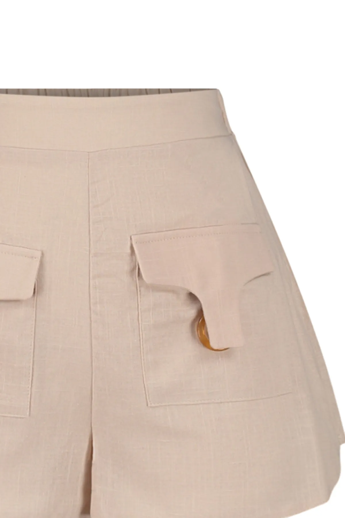 Trendyol Collection  Shorts - Beige - Hoher Bund