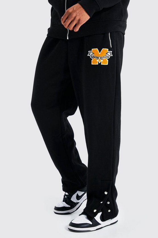 Jogginghose mit geradem Bein und Print
