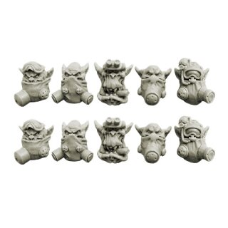 Orcs Heads in Gas Masks