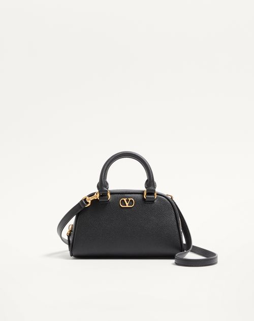 Bolsa tipo mochila Mini VLogo Signature em couro de bezerro granulado