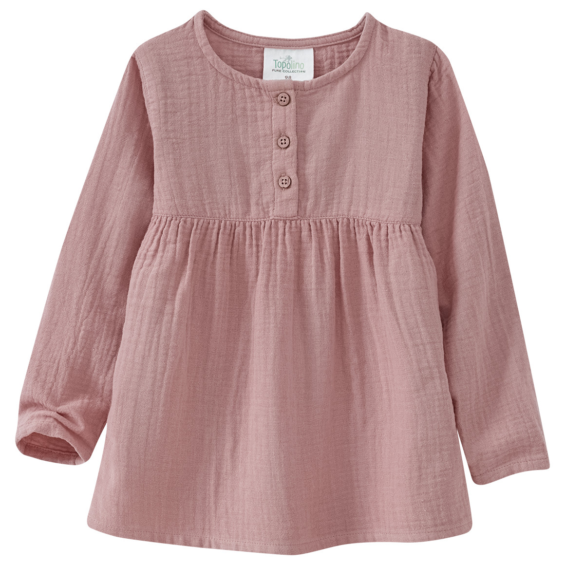 Mädchen Musselinbluse mit Knopfleiste