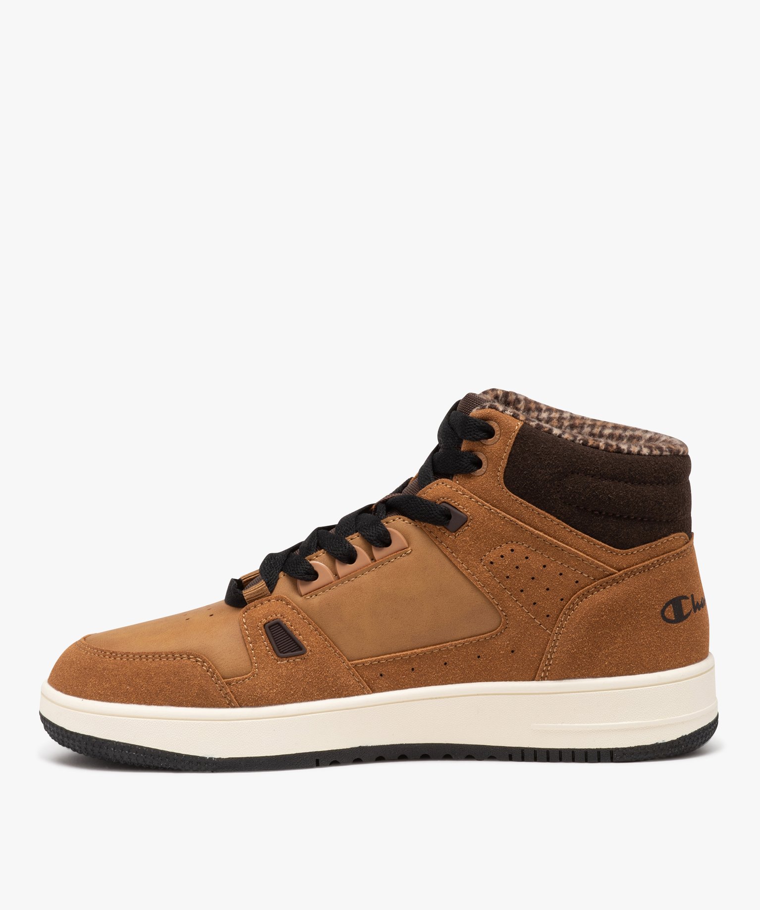 Baskets homme mid-cut casual dessus en suédine - Champion camel | GEMO