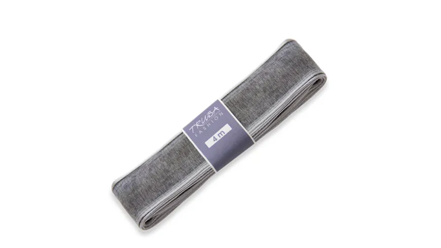 TRUBA Chiffonband mit Draht uni silber 4 m
