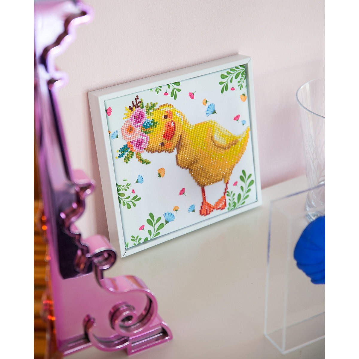 DIAMOND DOTZ® Original Diamond Painting Set Küken "Daisy" 25 x 23 cm ab 6 Jahren (DD3.031)