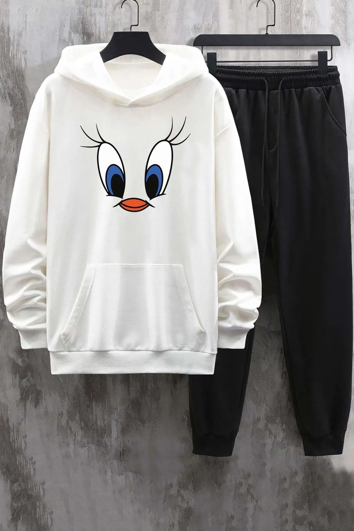 uyguntarz  Unisex-Trainingsanzug-Set mit Tweety-Aufdruck