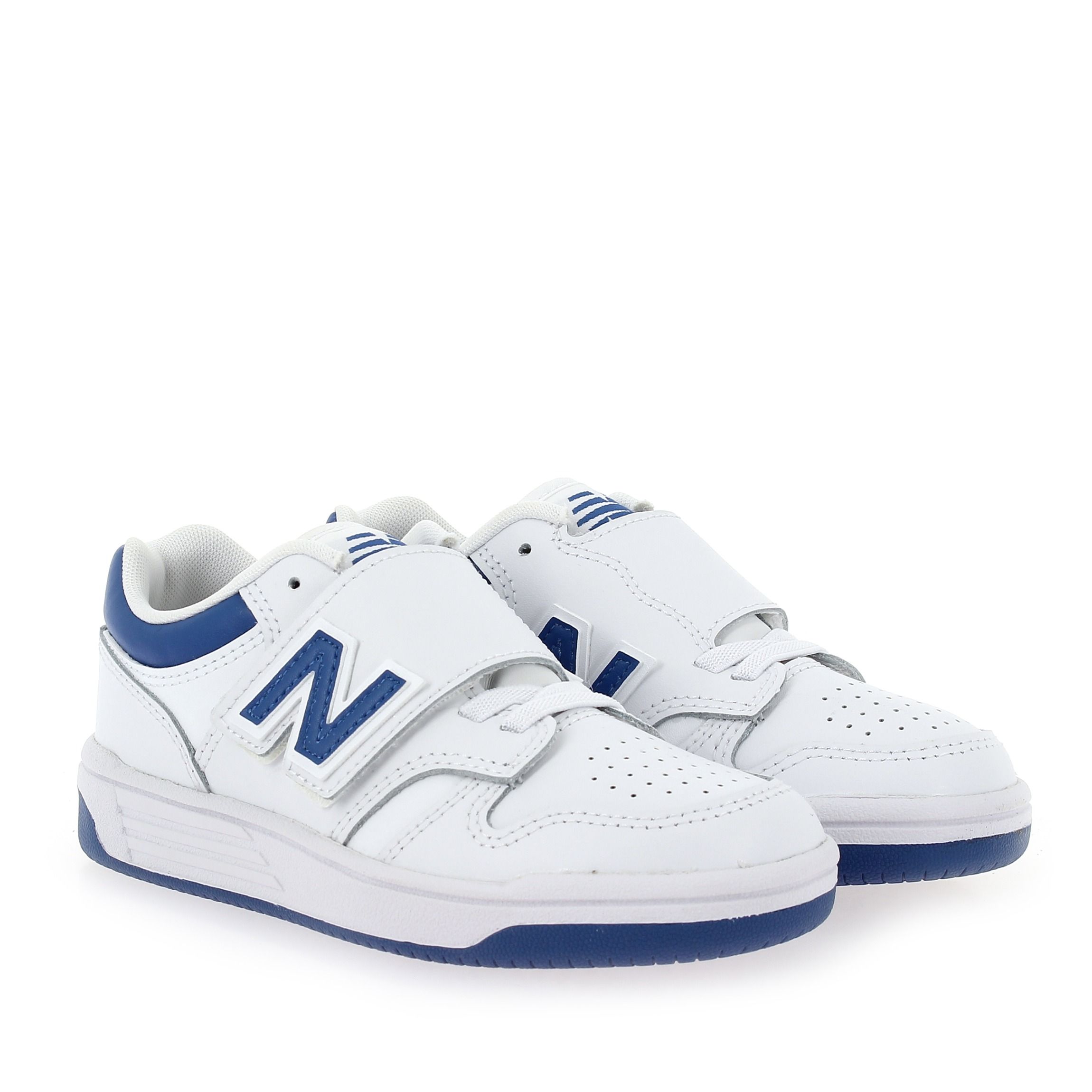 New Balance  GSB480BL VELCRO - Blanc Bleu