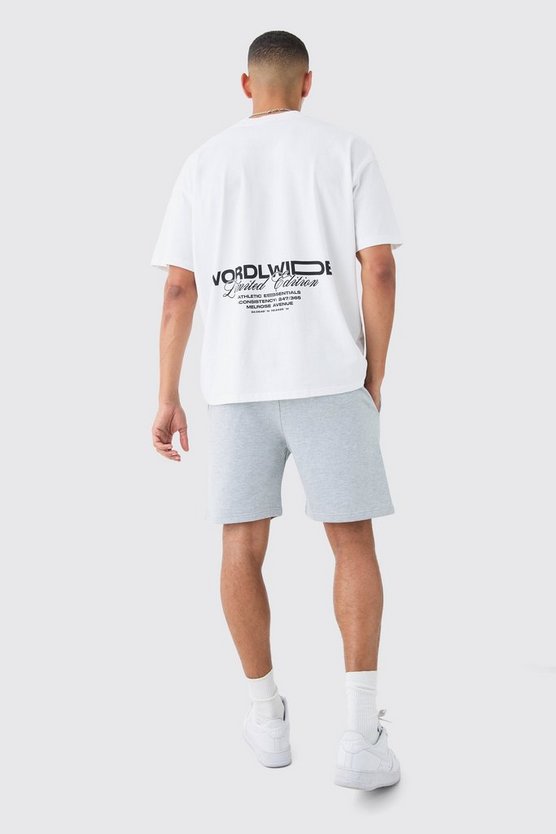 Oversize Shorts mit Homme Atelier Gothic Kreuz Print