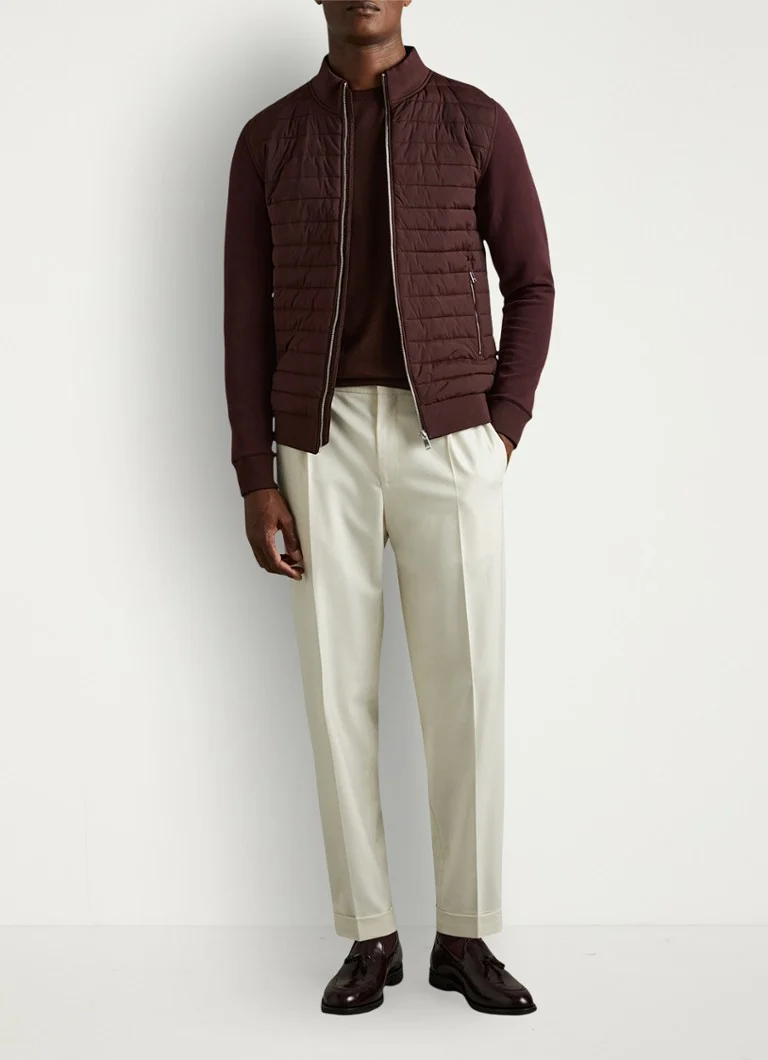 Hybrydowa bluza Reiss Freddie z pikowanym przodem.