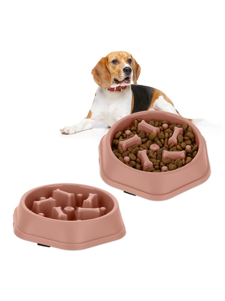 relaxdays 2 x Anti Schling Napf in Rosa günstig kaufen onesize