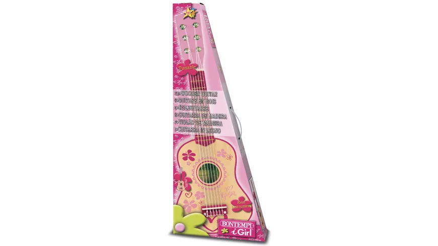 Bontempi - Holzgitarre pink