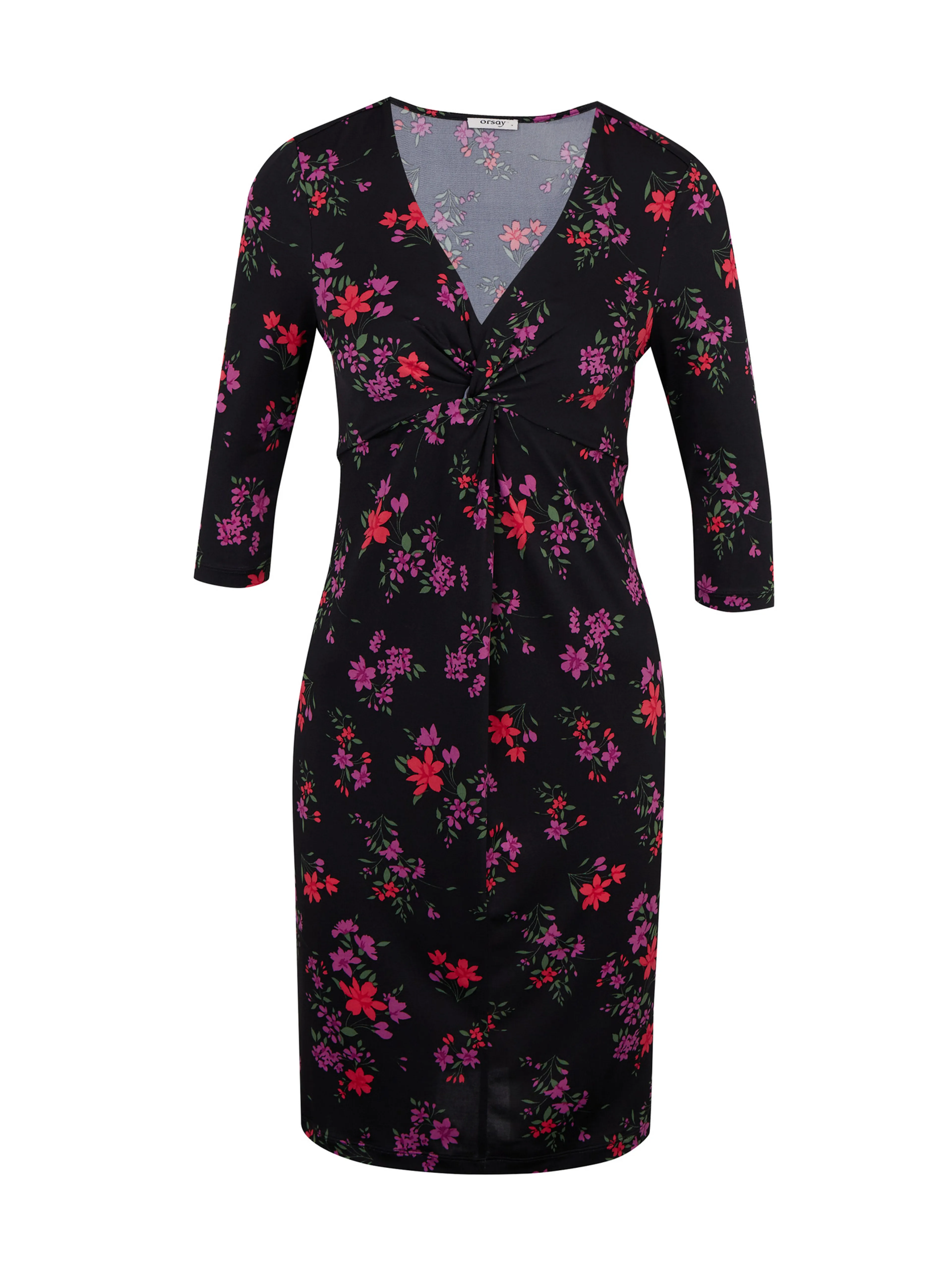 Schwarzes Damen-Blumenkleid ORSAY