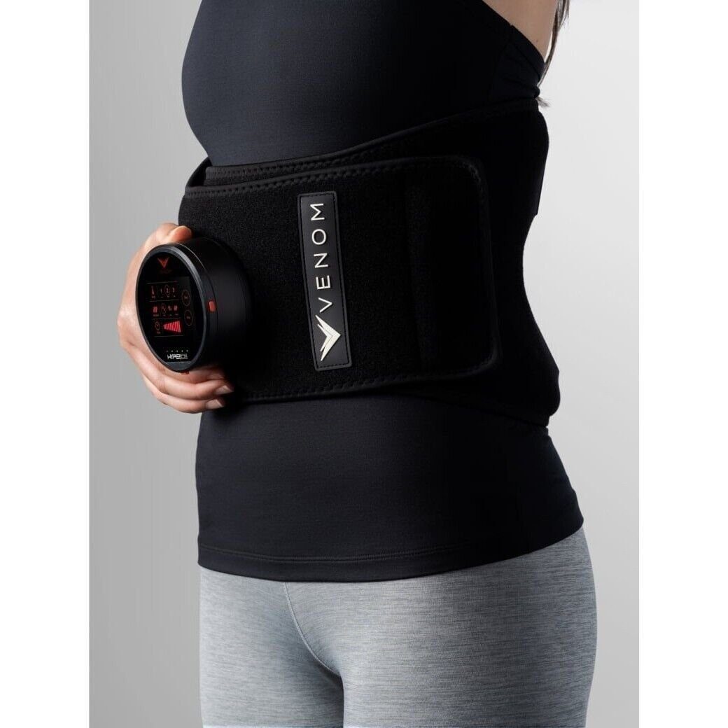HYPERICE Bandmassagegerät Venom Rücken Massageauflagen Wärme-Vibrationsgerät Massagegerät, Bis zu 3 Stunden,Digitaler Touchscreen,3 Stufen der Vibrationsfrequenz
