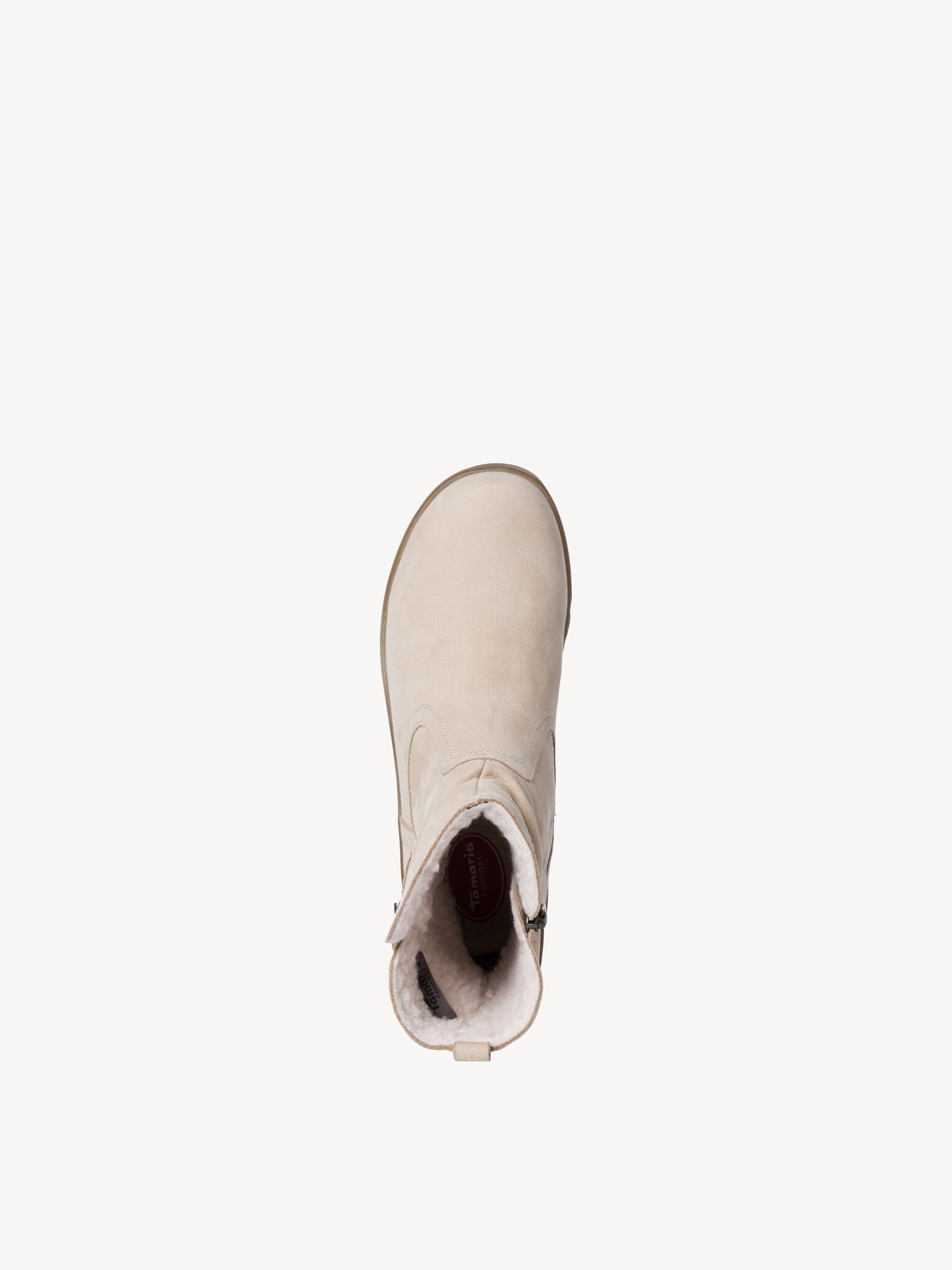 Bottine en cuir - beige
