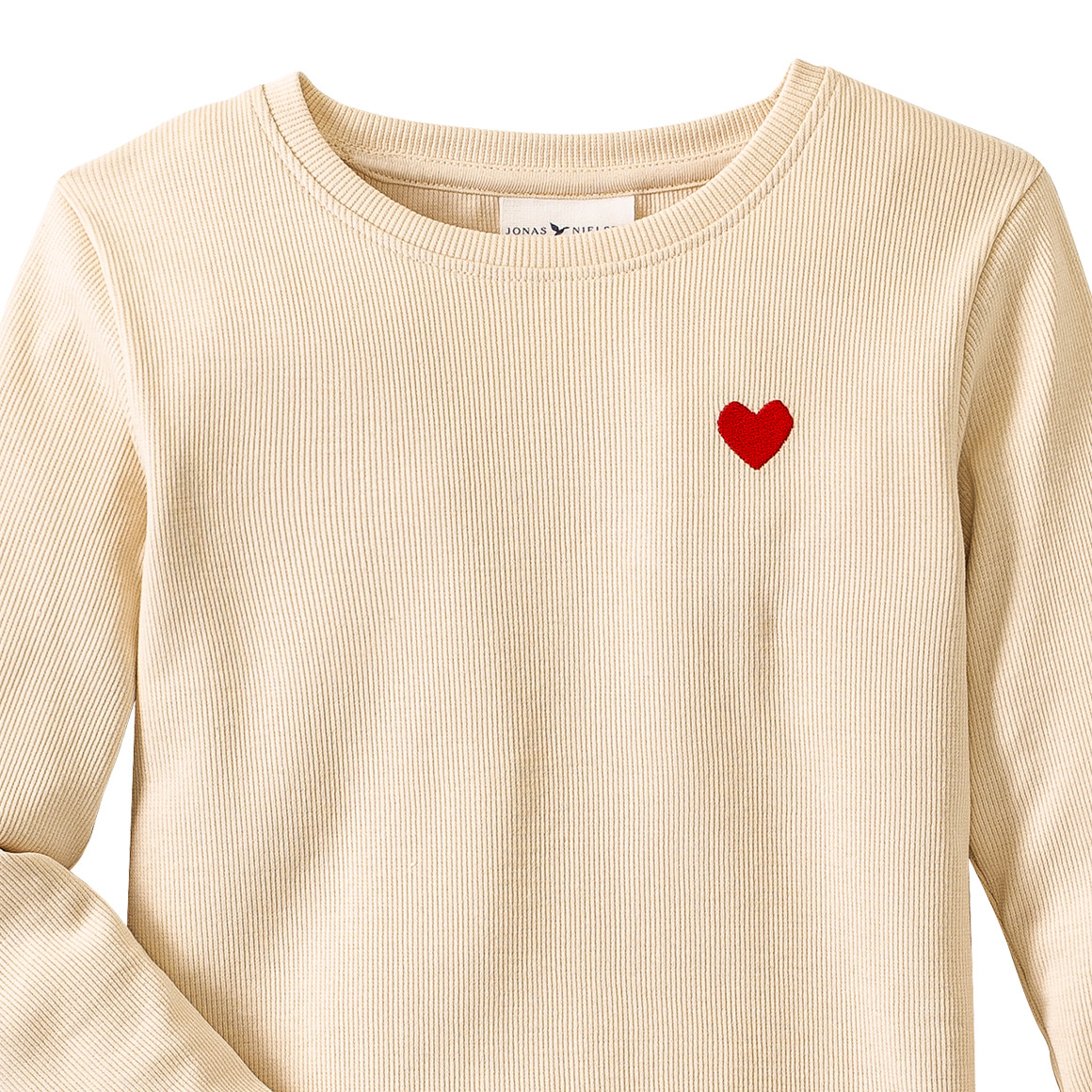 Mädchen Langarmshirt mit gerippter Struktur