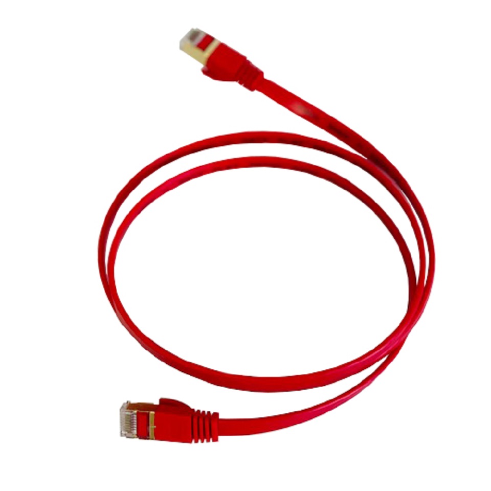 Vago-Tools CAT7 Patchkabel Netzwerkkabel rot 1m flach