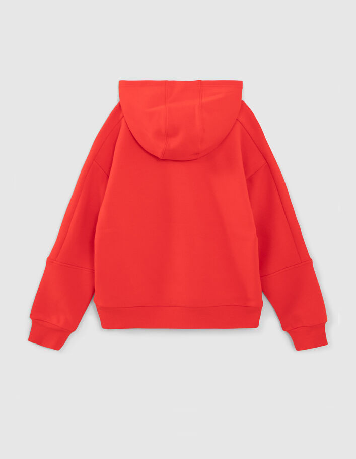 Sweat rouge maxi logo gomme garçon