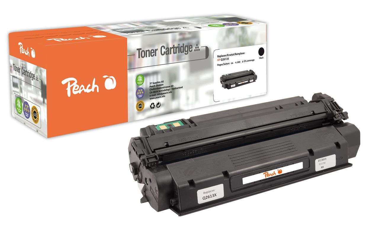 Peach Tonermodul schwarz ersetzt HP No. 13X BK
