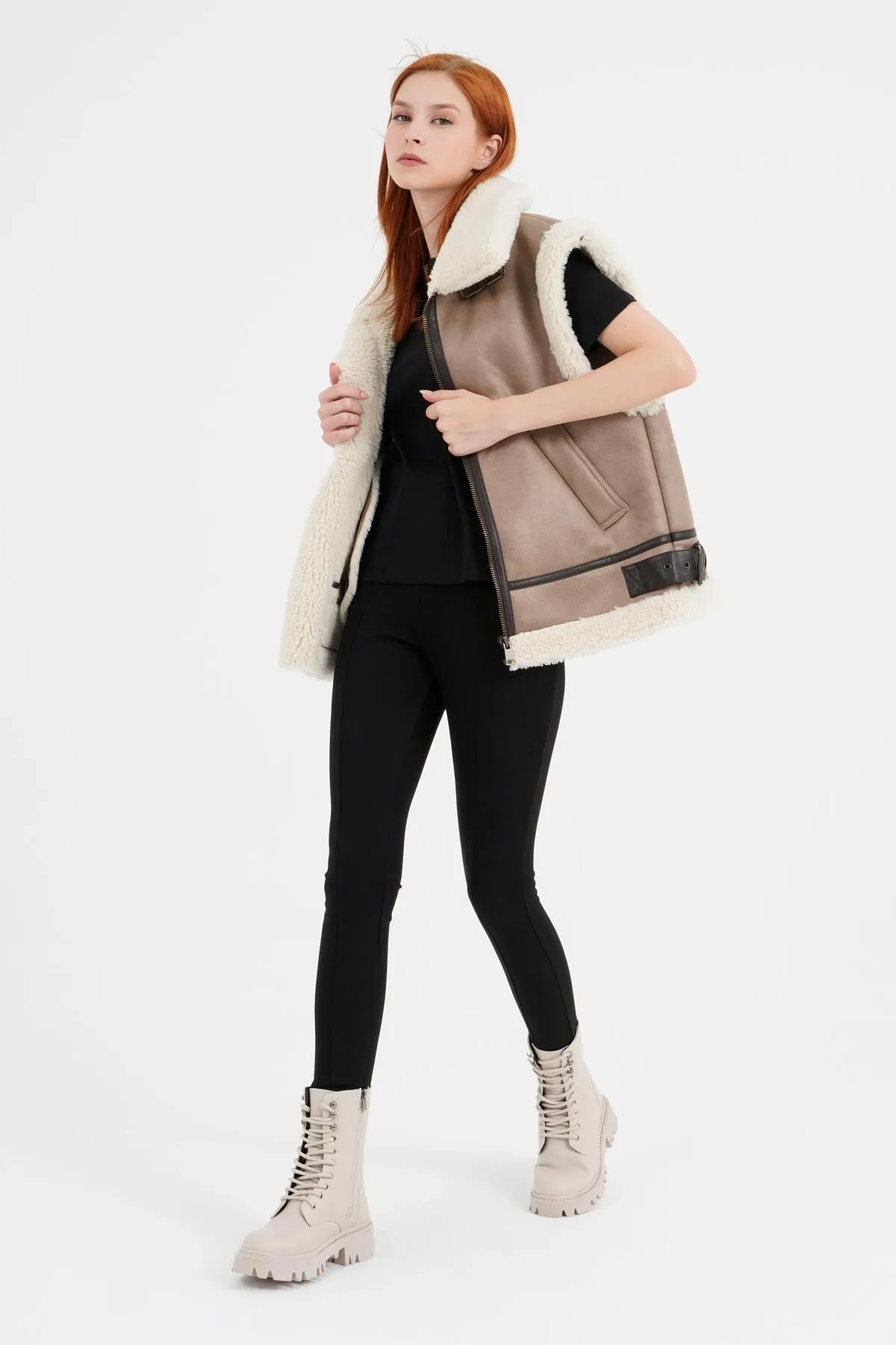 CZ London  Stiefelette - Beige - Blockabsatz