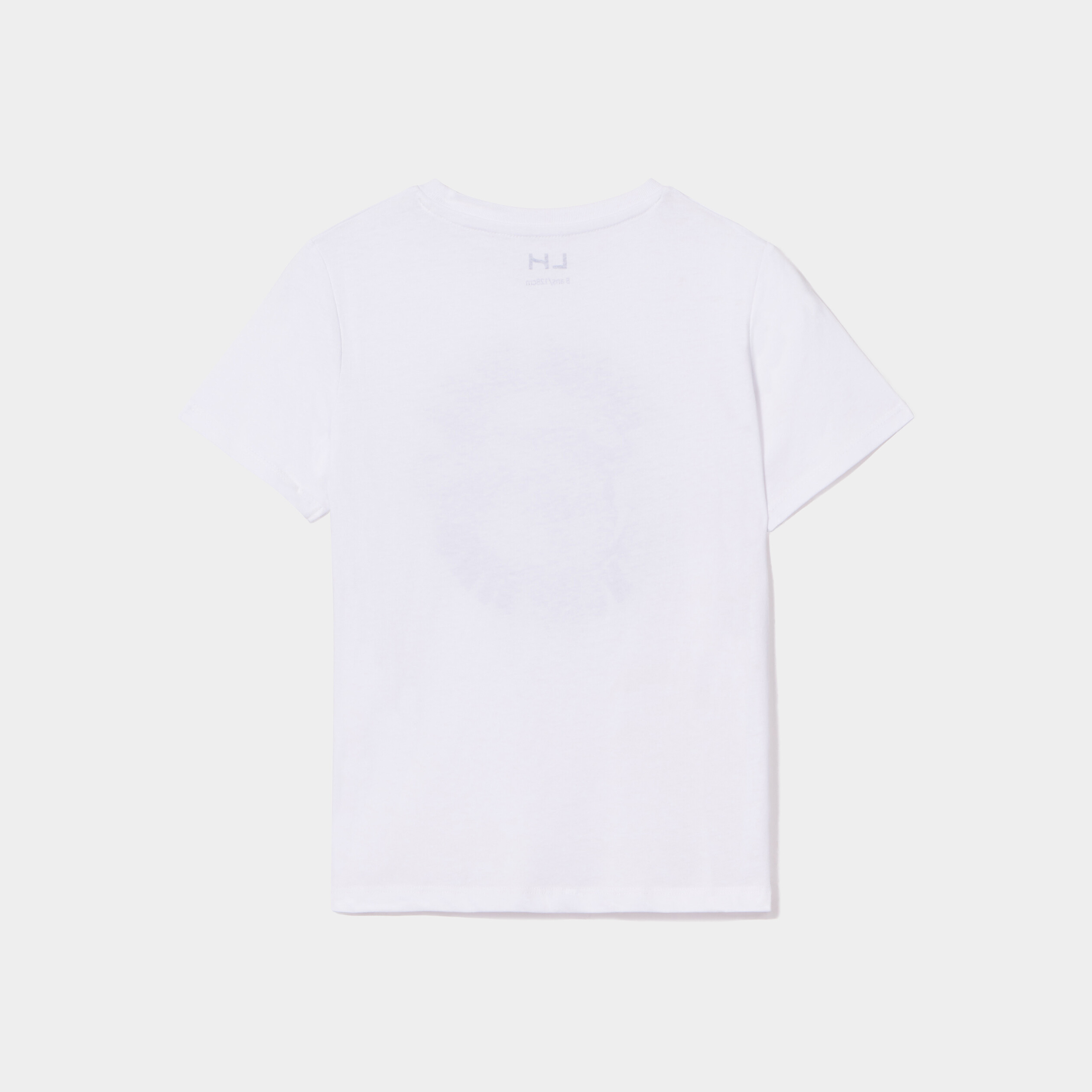 T-shirt droit col rond manches courtes blanc garçon | La Halle