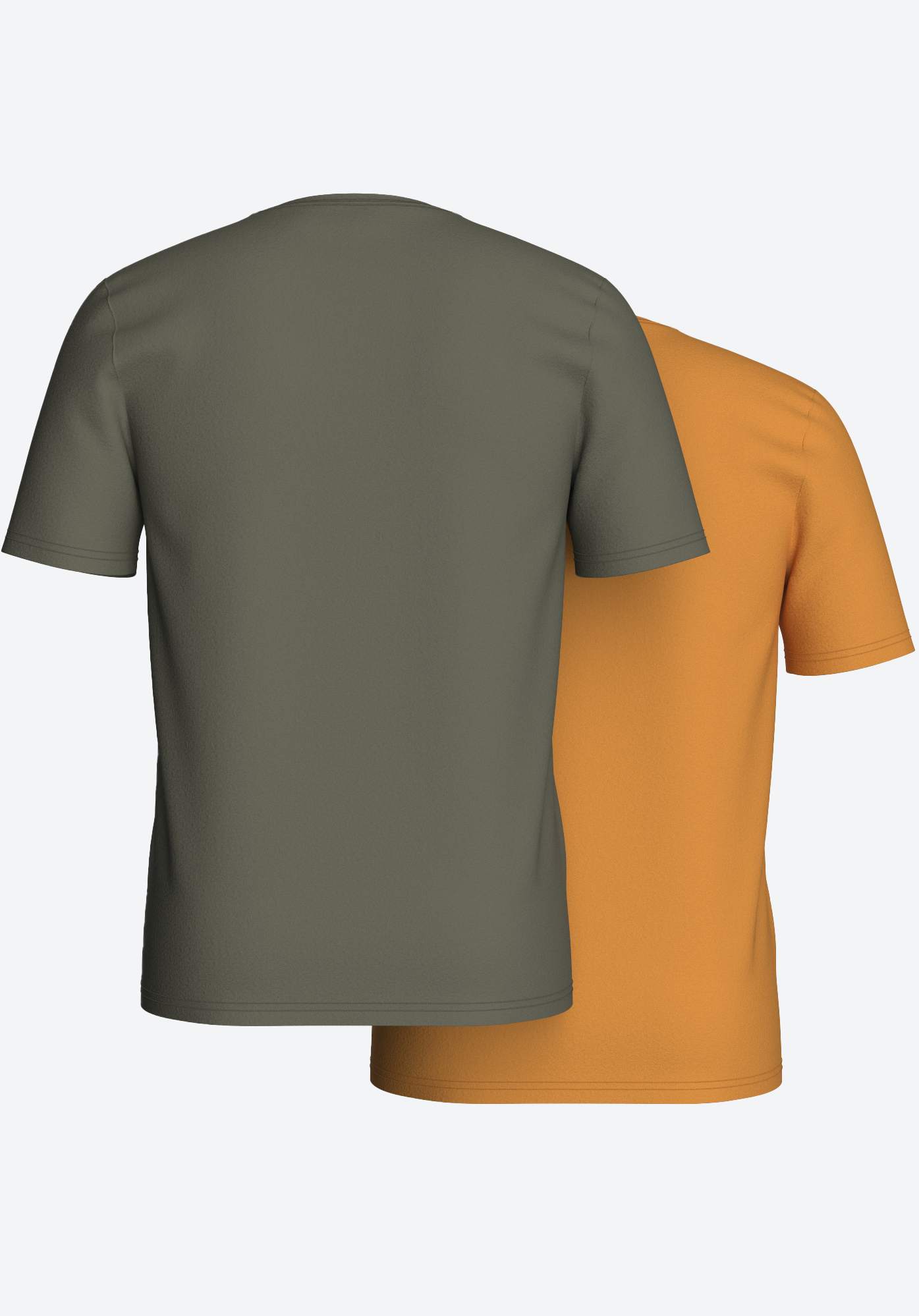 GIFT   Coffret de 2 t-shirts slim orange et  kaki Homme