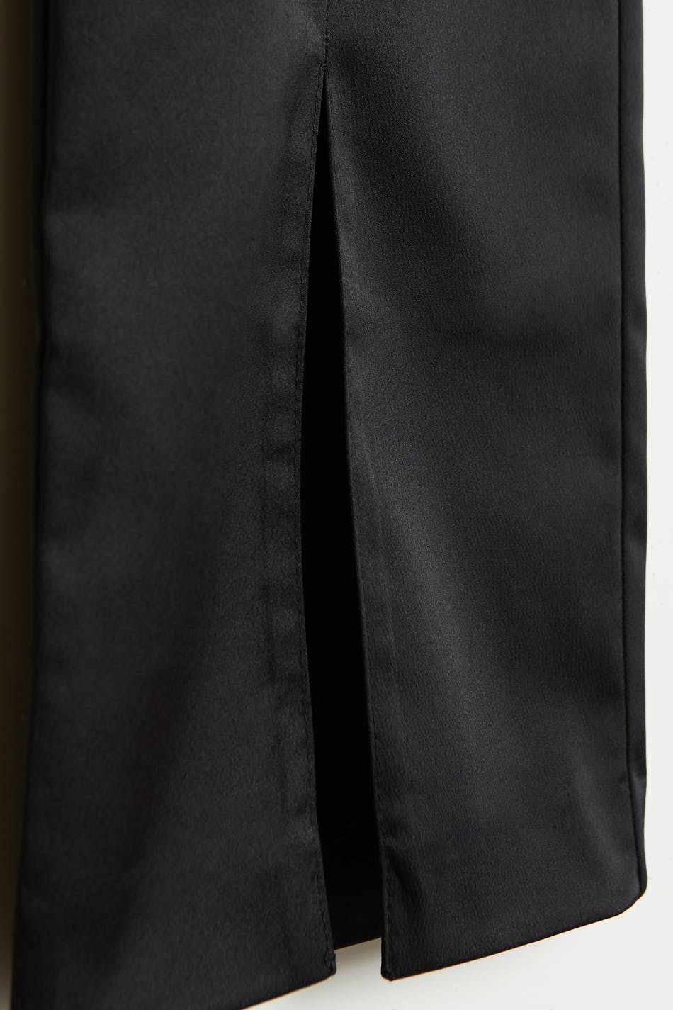 Satin front split trousers