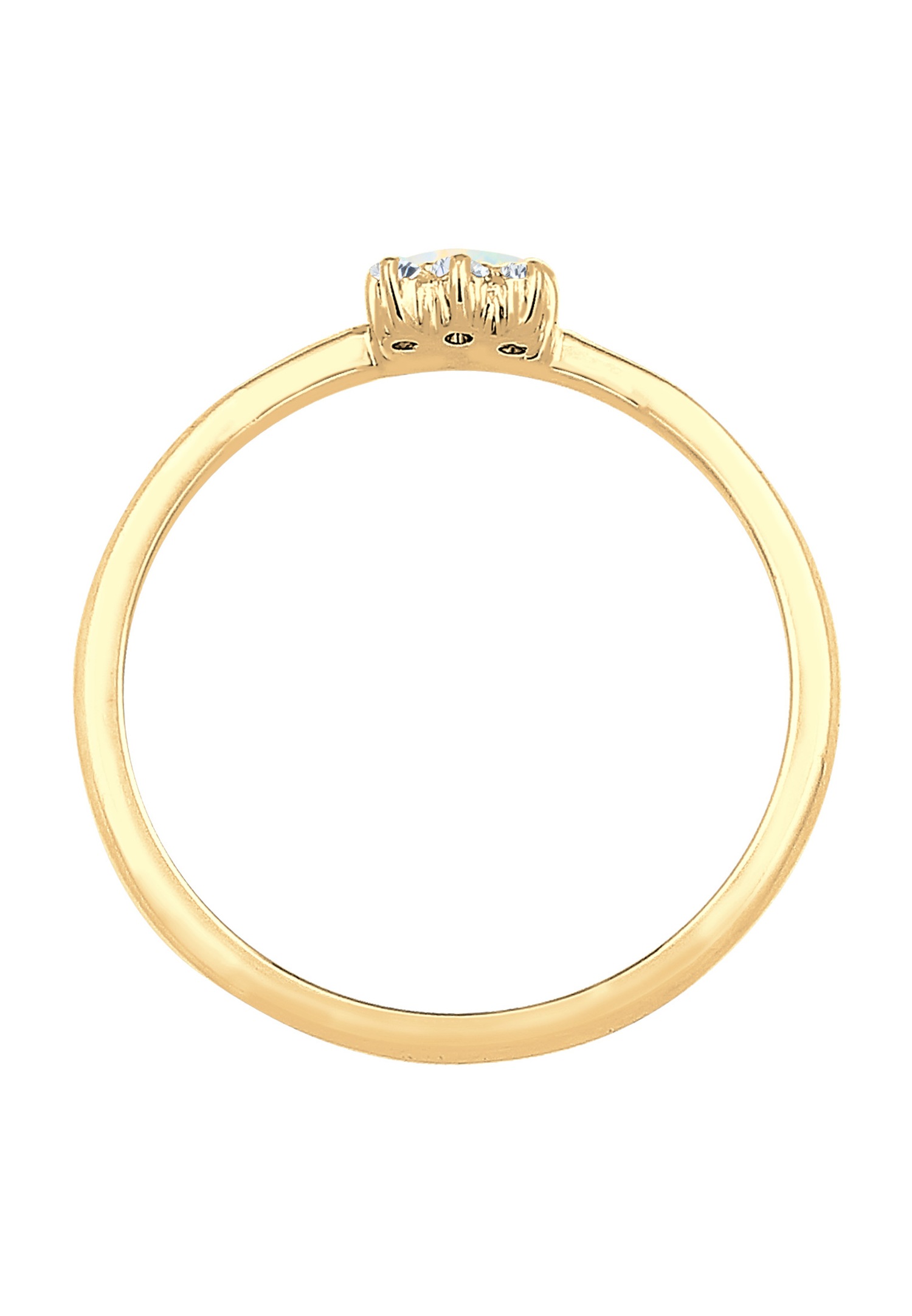 Elli női vintage megjelenésű nyaklánc szintetikus opállal és cirkónia kristályokkal, 925-ös sterling ezüstből