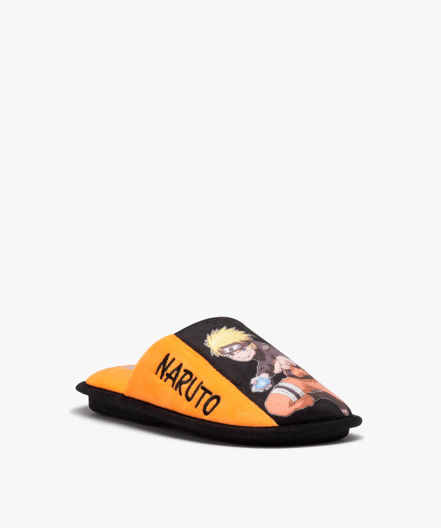 Chaussons Garçon mules plates en velours - Naruto noir | GEMO