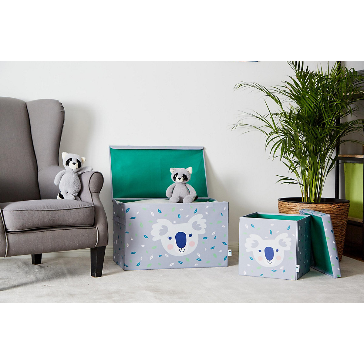 Aufbewahrungsbox Sitzhocker Koala, 35,5 x 35,5 x 35,5 cm