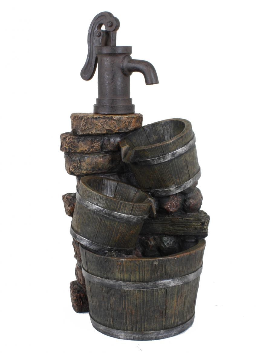 Garden Pleasure Harms Brunnen VENETIEN in Holz-/Steinoptik mit Kaskade