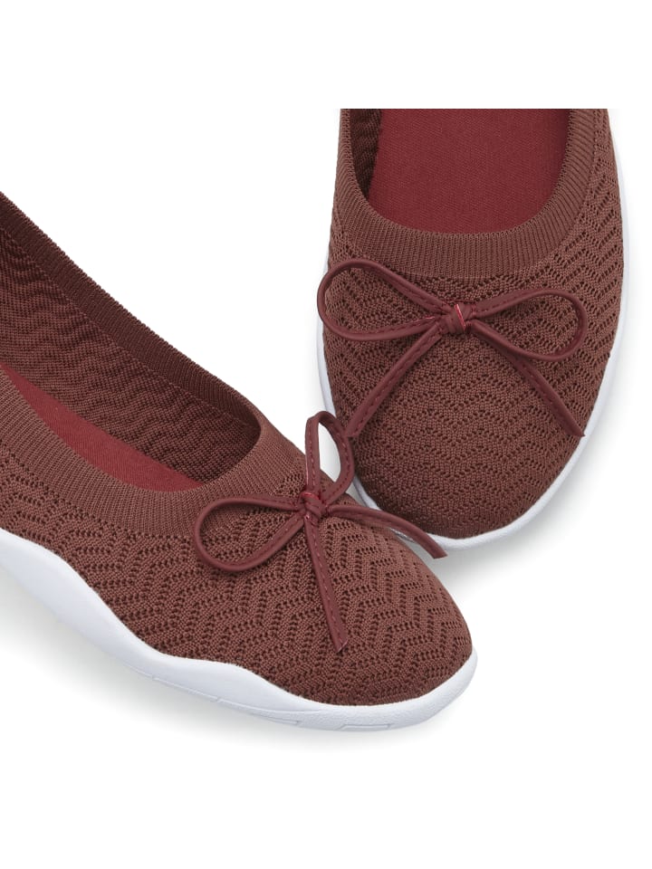 LASCANA Sneaker Ballerinas in rotbraun günstig kaufen