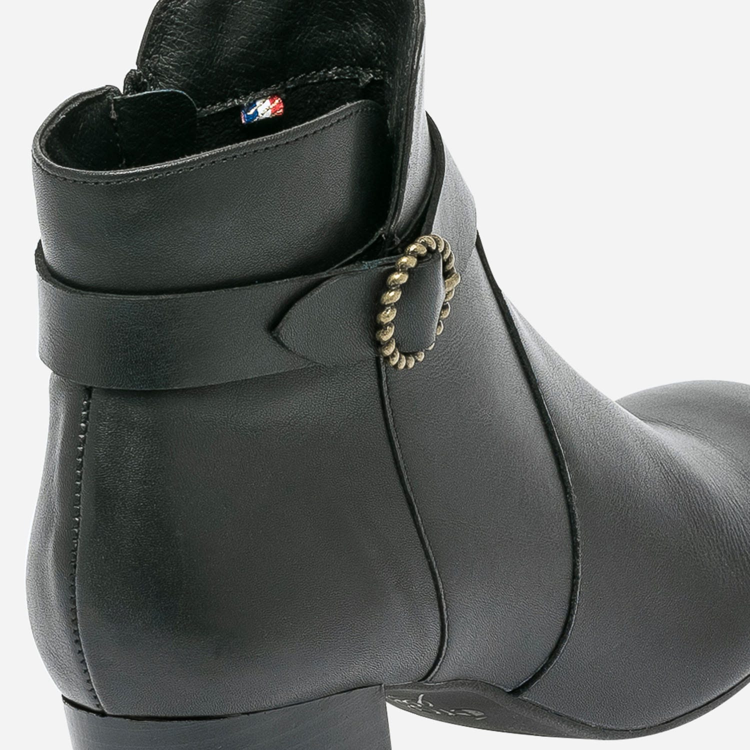 Boots ERAM FLEX noir avec bride à boucle