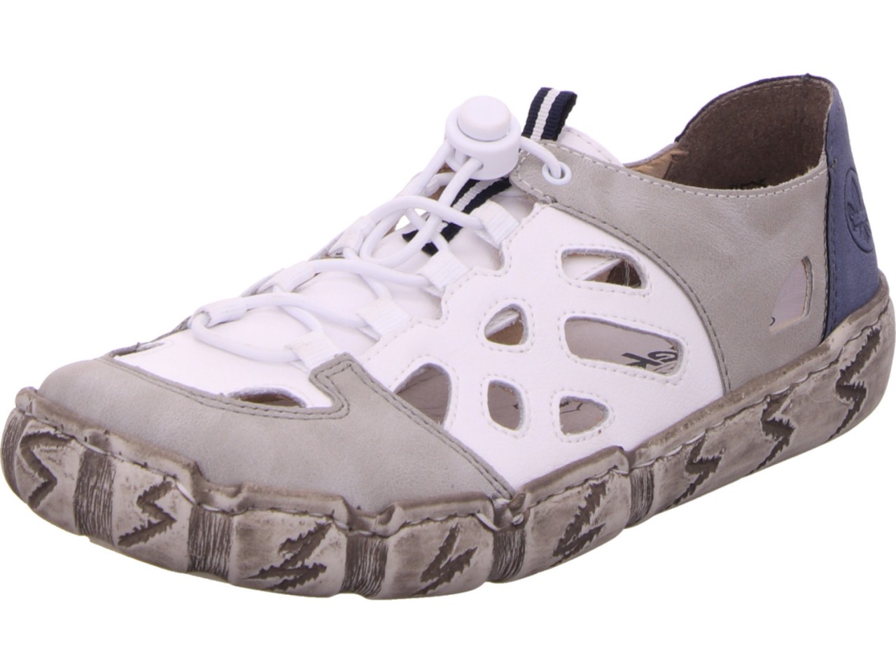 RIEKER Sportliche Slipper weiss