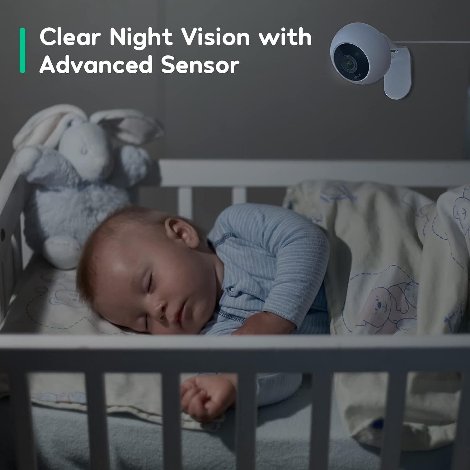 Diyarts Video-Babyphone, 2K HD Auflösung, Babymonitor, 1-tlg., App 24x7 Überwachung, Bewegungserkennung, Zwei-Wege-Audio, Flexible Installation, sicher, einfach – mit Alexa