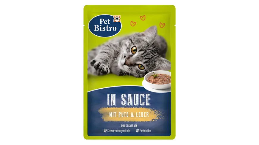 Pet Bistro Katzennassfutter In Sauce mit Pute & Leber 100 g