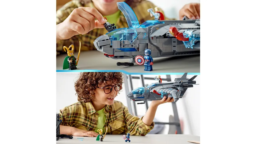 LEGO Marvel 76248 Der Quinjet der Avengers, Raumschiff Set