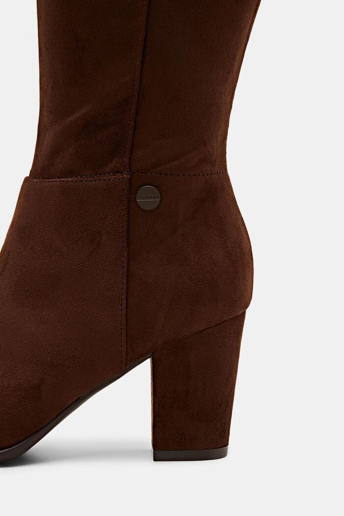 Kniehohe Boots in Wildlederoptik