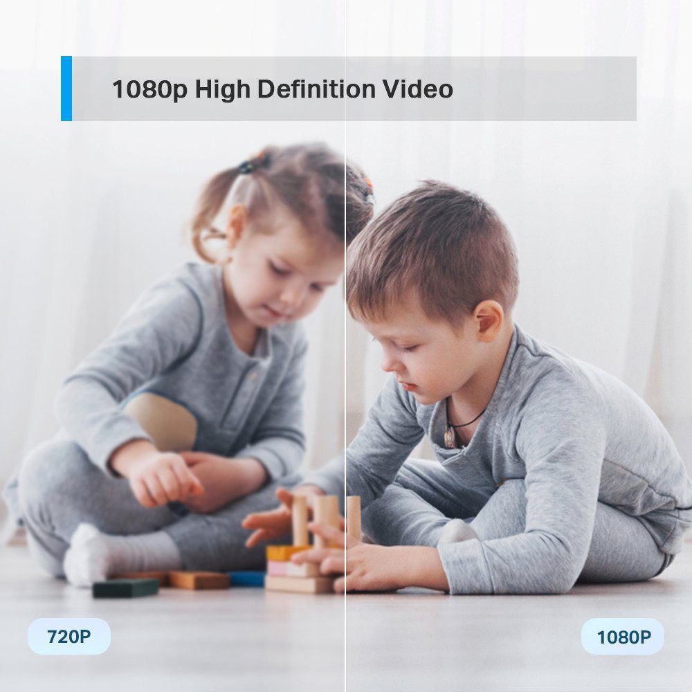 TP-Link Tapo TC70 Pan/Tilt Home Security WiFi Kamera Überwachungskamera (Innenbereich, 1-tlg)