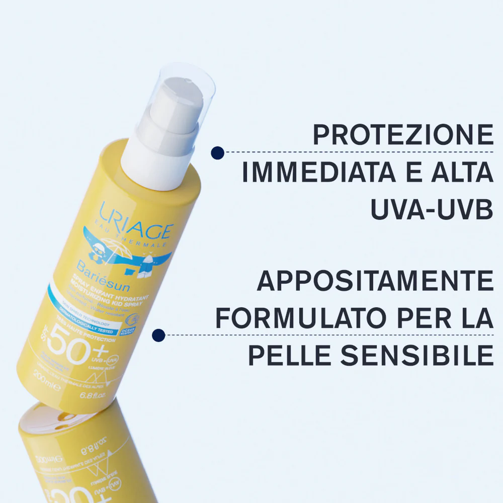 BARIESUN Hidratáló Spray Gyermekeknek SPF50+ - Magas Védelmet Biztosító Test Napozó Spray, Gyermektermékek