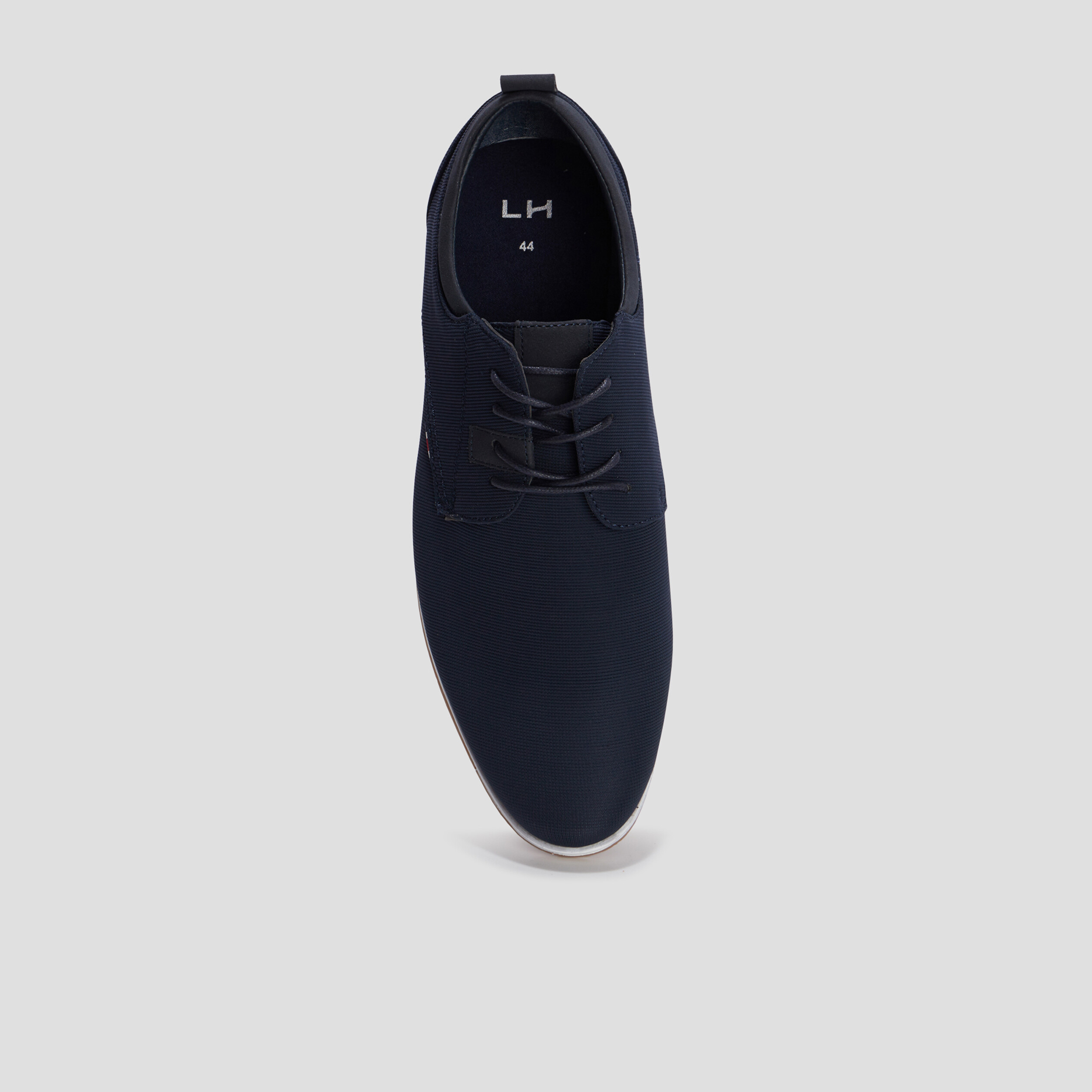 Derbies texturées à lacets bleu marine homme | La Halle